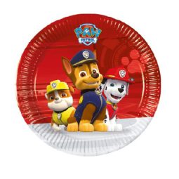 צלחות נייר קטנות מפרץ ההרפתקאות אדום