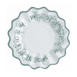 צלחות מתכלות קטנות כסף קלאסי