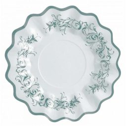 צלחות מתכלות גדולות כסף קלאסי