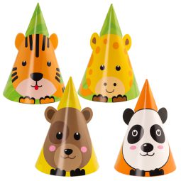 כובעי מסיבה חיות צבעוניות