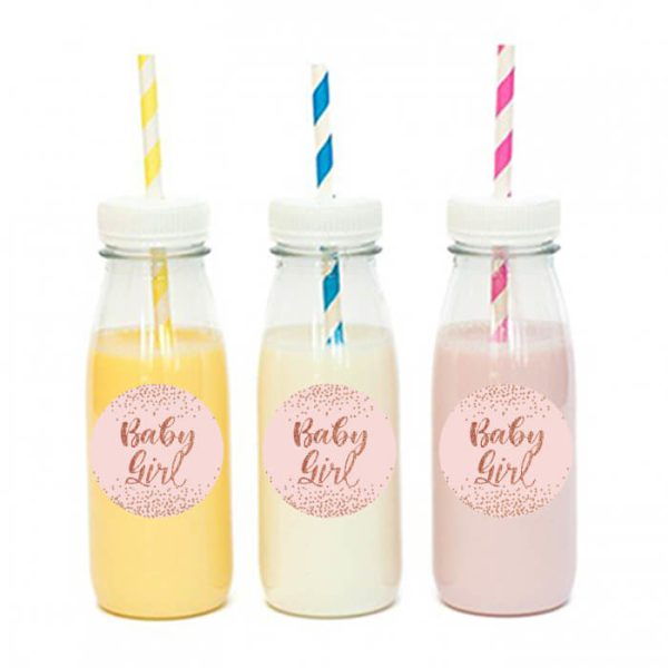 מדבקות עגולות לעיצוב Baby girl