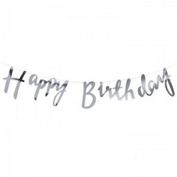 שרשרת אותיות happy birthday כסף