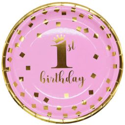 צלחות נייר גדולות גיל שנה נסיכה