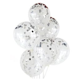 בלוני קונפטי כסף