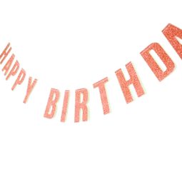 שרשרת אותות happy birthday רוז גולד