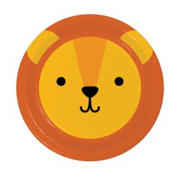 צלחות נייר קטנות אריה - חיות