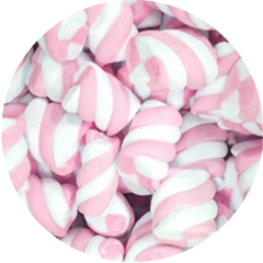 מרשמלו מסולסל ורוד לבן 400 ג'