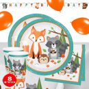 חבילת יום הולדת חיות היער 8 מוזמנים