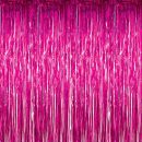 וילון פרנזים מטאלי - ורוד פוקסיה