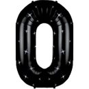 בלון הליום ענק שחור ספרה 0