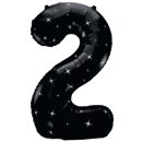 בלון הליום ענק שחור ספרה 2