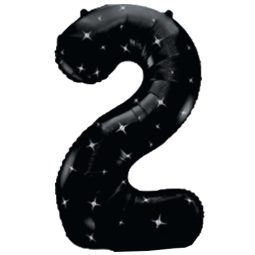 בלון הליום ענק שחור ספרה 2