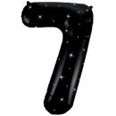 בלון הליום ענק שחור ספרה 7