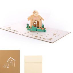 כרטיס ברכה פופ אפ בית