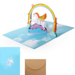 כרטיס ברכה פופ אפ חד קרן