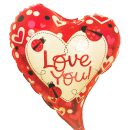 בלון הליום לב נטוי Love You