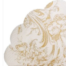 מפיות עגולות עיטורים זהב