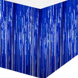 חצאית שולחן פרנזים כחולה