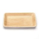 צלחות מלבניות מתכלות - בינוניות