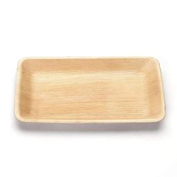 צלחות מלבניות מתכלות - בינוניות