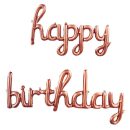 בלוני מיילר רוז גולד happy birthday - מחובר