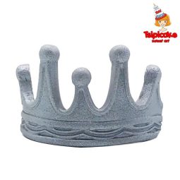 כתר מלך כסוף מבצק סוכר