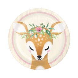 צלחות נייר קטנות במבי