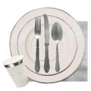 שולחן חג בסיגנון קלאסיק לבן כסף 10 אורחים