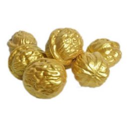 אגוזים לקישוט - זהב