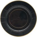 צלחות נייר גדולות קלאסיק שחור זהב