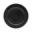 צלחות נייר קטנות קלאסיק שחור זהב