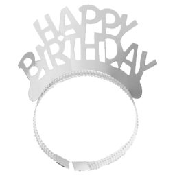 כתר יום הולדת - כסוף 6 יח'