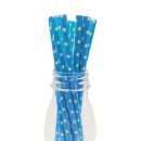 קשיות נייר תכלת נקודות לבן