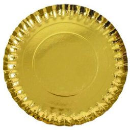 מגש עגול מנייר זהב