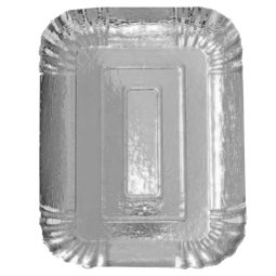 מגש מלבן מנייר כסוף