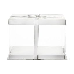 קופסא שקופה לעוגה -  בינונית