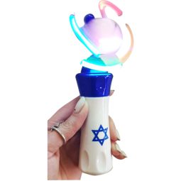 ידית אור מנגנת ומסתובבת דגל ישראל