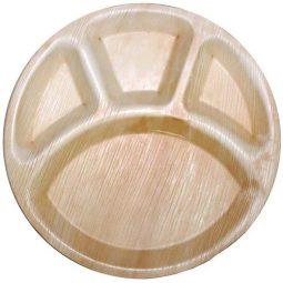 מגשים עגולים מחולקים מתכלים