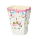 קופסאות פופקורן וחטיפים חד קרן פרחוני