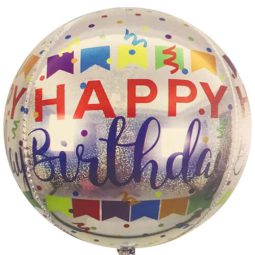 בלון הליום תלת מימד יומולדת כרזות צבעוני