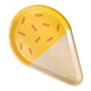 צלחות גלידה צהוב