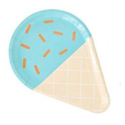 צלחות גלידה תכלת