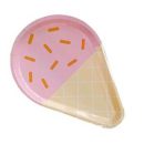 צלחות גלידה ורוד