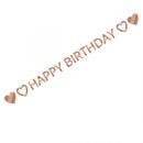 כרזת happy birthday רוז גולד נסיכות דיסני