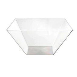 קערה מרובעת שקופה בינונית