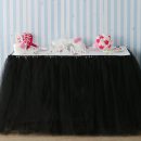 חצאית שולחן טול - שחור