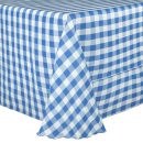 מפת שולחן משובצת - כחול לבן