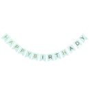 שרשרת אותיות happy birthday - זהב מנטה