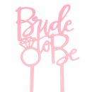 טופר אקרילי Bride to be ורוד