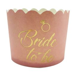 גביעי קאפקייקס Bride To Be - ורוד זהב